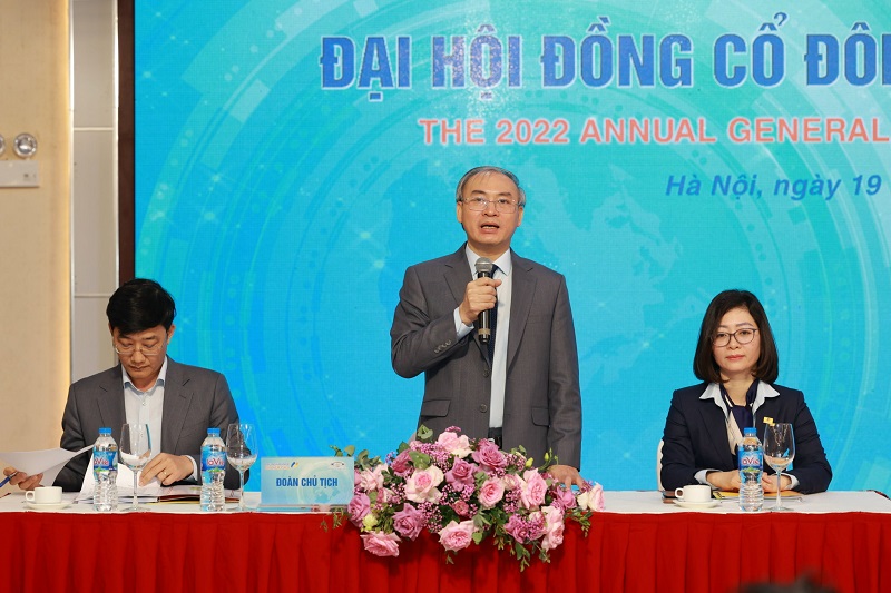 Chủ tịch HĐQT PJICO - ông Trần Ngọc Năm phát biểu tại Đại hội