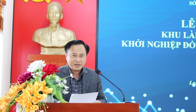 Phó Chủ tịch UBND tỉnh Lạng Sơn, Lương Trọng Quỳnh phát biểu tại buổi lễ.
