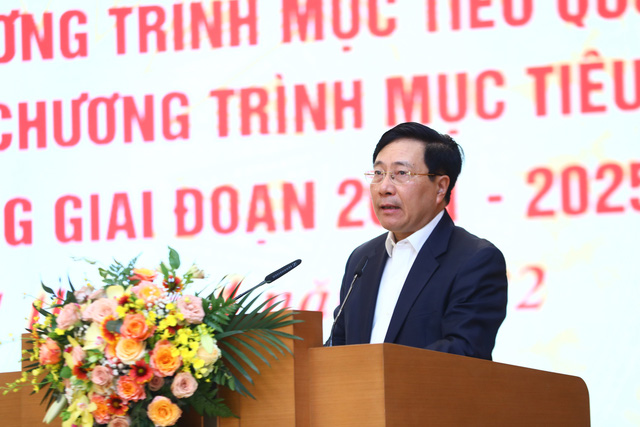 Phó Thủ tướng Phạm Bình Minh nêu rõ việc thực hiện các chương trình mục tiêu quốc gia phải bảo đảm không trùng lặp nhiệm vụ, sử dụng hiệu quả các nguồn lực, không bỏ sót các nhóm đối tượng cần hỗ trợ - Ảnh: VGP