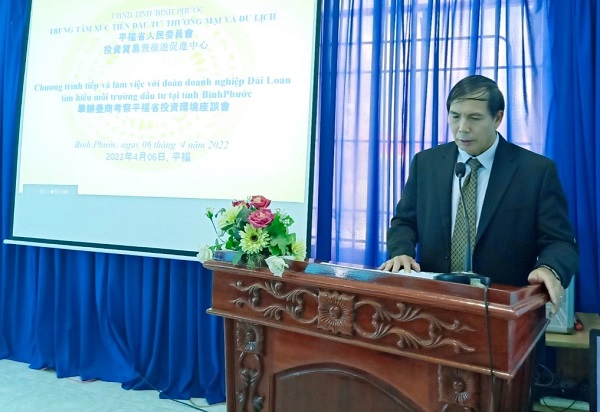 Ông Vũ Xuân Đặng - Phó Giám đốc Trung tâm Xúc tiến Đầu tư phía Nam, Bộ Kế hoạch và Đầu tư chia sẻ về các lĩnh vực mà các doanh nghiệp Đài Loan hiện đang quan tâm đầu tư