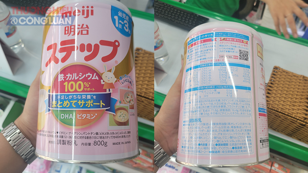 Các loại sữa hộp có tên Meiji, Enfagrow Premium, Horizon Organic tại cửa hàng “Đồ sơ sinh Ếch Cốm” không có tem, nhãn phụ bằng tiếng Việt