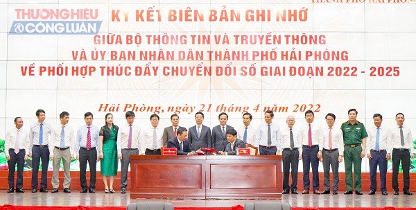 Lễ ký kết Biên bản ghi nhớ giữa Bộ Thông tin và Truyền thông và Uỷ ban nhân dân thành phố Hải Phòng