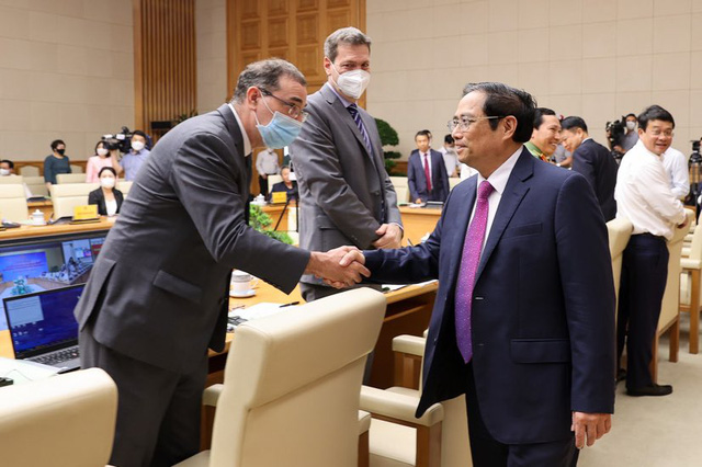 Thủ tướng Phạm Minh Chính và các đại biểu quốc tế dự Hội nghị. Ảnh VGP/Nhật Bắc
