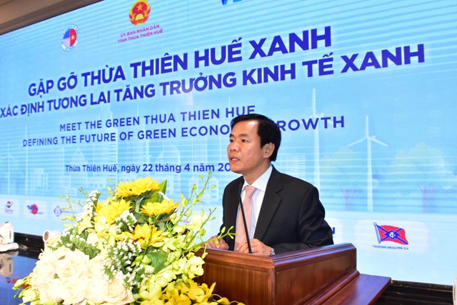 Ông Nguyễn Văn Phương, Chủ tịch UBND tỉnh Thừa Thiên Huế phát biểu tại phiên cấp cao