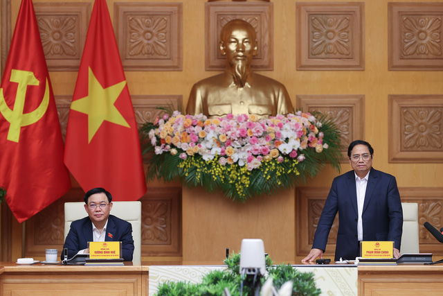 Thủ tướng Phạm Minh Chính nhấn mạnh, Luật Quy hoạch có vị trí, vai trò quan trọng, với tư duy và cách tiếp cận mới, thay đổi cơ bản về quản lý quy hoạch. Ảnh VGP/Nhật Bắc