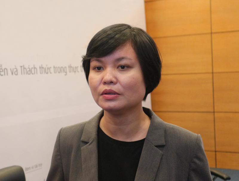 Bà Nguyễn Thị Thu Trang, Giám đốc Trung tâm WTO và Hội nhập (VCCI)