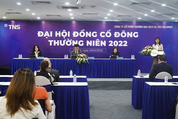 Toàn cảnh đại hội đồng cổ đông thường niên TNS Holdings năm 2022
