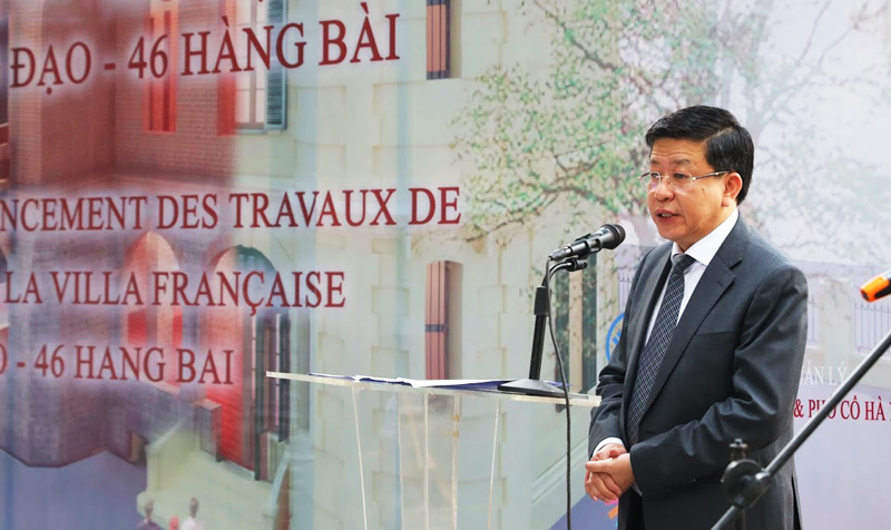 Phó Chủ tịch UBND thành phố Hà Nội Dương Đức Tuấn phát biểu tại sự kiện.