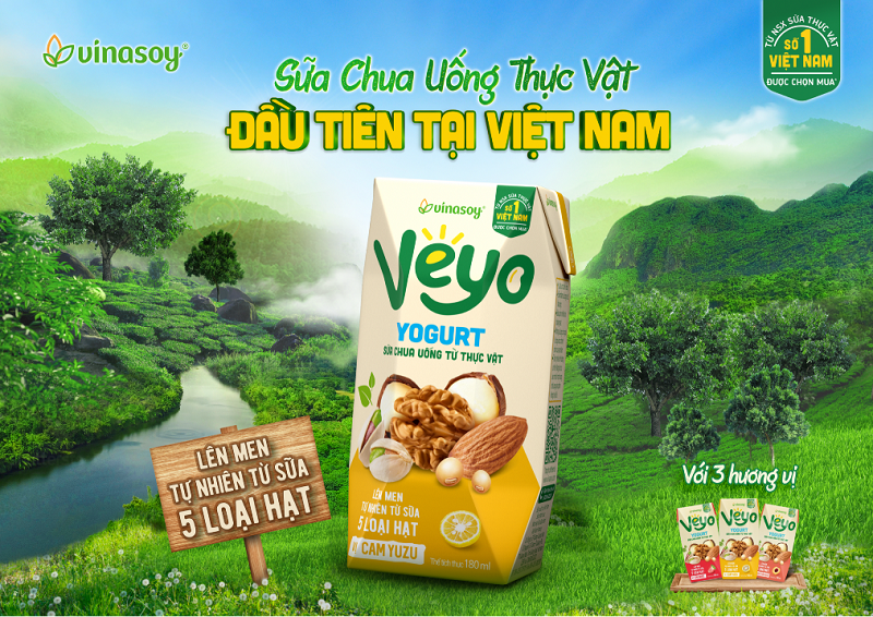 Sản phẩm sữa chua uống 100% thực vật đầu tiên tại Việt Nam ra mắt thể hiện quyết tâm của Vinasoy trong hành trình tiên phong phát triển ngành Dinh dưỡng thực vật