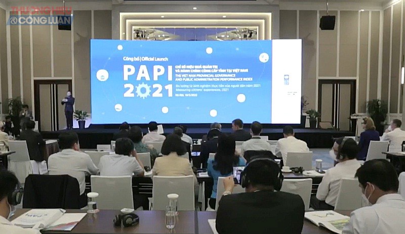 Quang cảnh chương trình công bố chỉ số PAPI năm 2021.