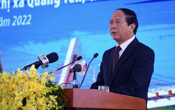 Phó Thủ tướng Lê Văn Thành bấm nút khởi công xây dựng cầu Bến Rừng, nối Hải Phòng với Quảng Ninh