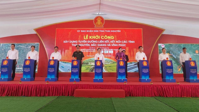 Lễ khởi công dự án đường liên kết, kết nối Thái Nguyên, Bắc Giang và Vĩnh Phúc
