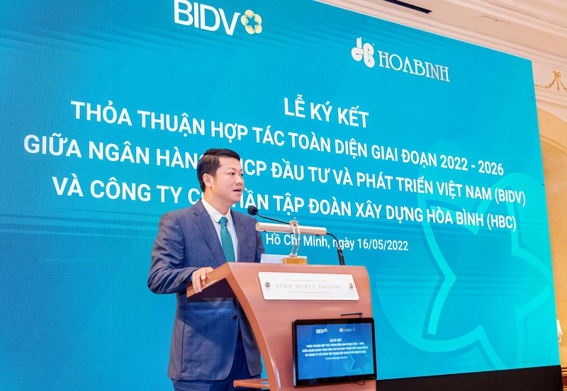 Ông Lê Ngọc Lâm - Tổng Giám đốc BIDV phát biểu tại buổi lễ ký kết
