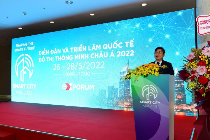 Sự kiện Smart City Asia 2022 đ&atilde; ch&iacute;nh thức được khai mạc l&uacute;c 09:00 s&aacute;ng ng&agrave;y 26/5/2022