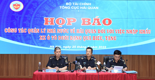 Quang cảnh buổi họp báo của Tổng cục Hải Quang, ngày 25/05/2022