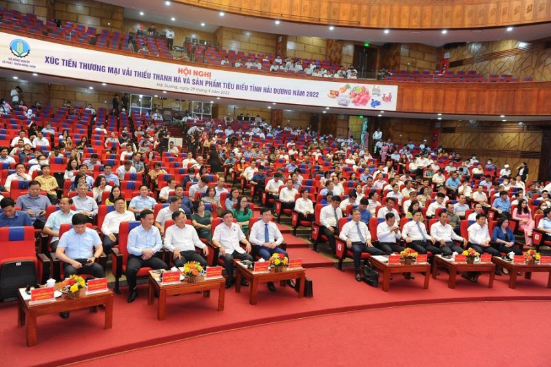 Hội nghị xúc tiến thương mại vải thiều Thanh Hà và sản phẩm tiêu biểu tỉnh Hải Dương năm 2022.