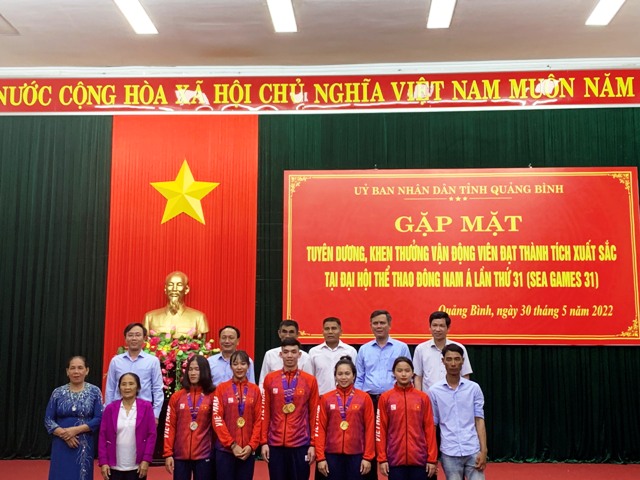 Trong kỳ SEA Games 31 vừa qua, Quảng Bình có 6 vận động viên tham dự ở các bộ môn: Bơi, Điền kinh, Rowing