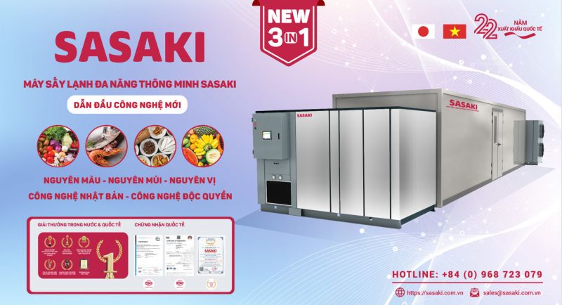 Sản phẩm máy sấy lạnh đa năng thông minh SASAKI