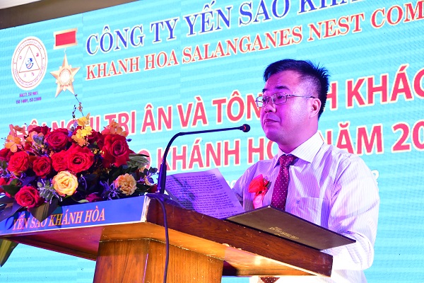 Ông Phan Duy Trung- Giám đốc Công ty TNHH Thương mại Thiên Toàn Phát đại diện Nhà phân phối Khu vực Miền Trung phát biểu.