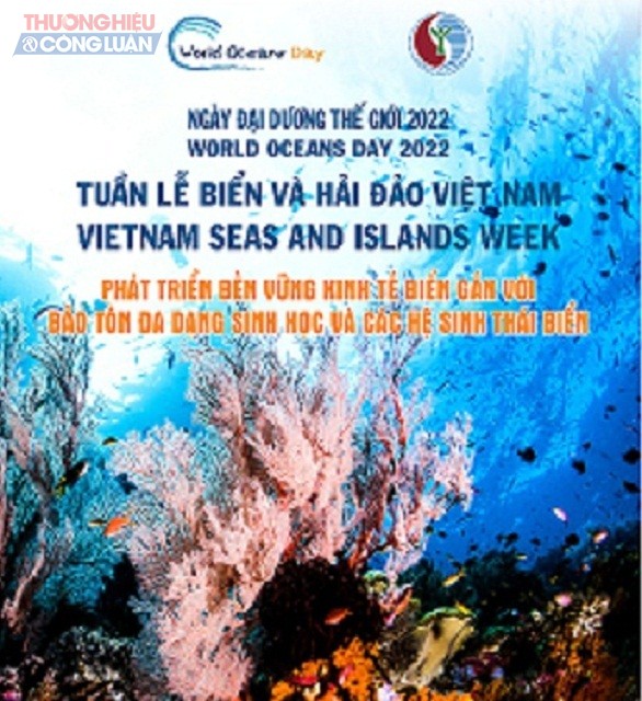 Affiche Ngày Đại dương thế giới, Tuần lễ Biển và Hải đảo Việt Nam năm 2022.