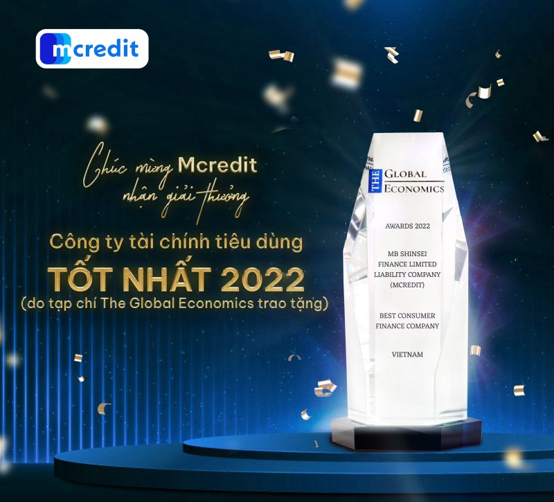 Mcredit vinh dự nhận giải thưởng “Công ty tài chính tiêu dùng tốt nhất 2022”