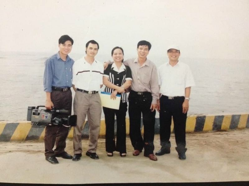 Nhà báo Nguyễn Mạnh Hà cùng Nhà báo Phạm Quang Tùng, Nhà báo Hà Thị Ngọc tại Đài PT và TH Thanh Hóa