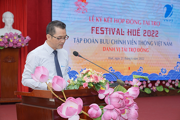 Ông Nguyễn Nhật Quang, Giám đốc VNPT Thừa Thiên Huế tại Lễ ký kết