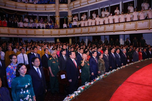 Các đại biểu dự Lễ kỷ niệm 55 năm thiết lập quan hệ ngoại giao Việt Nam-Campuchia (24/06/1967 - 24/06/2022) Ảnh VGP))