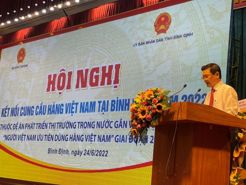 Ông Nguyễn Tự Công Hoàng - Phó Chủ tịch UBND tỉnh Bình Định mong muốn các Bộ, ngành tăng cường hỗ trợ tỉnh đẩy mạnh cung cầu hàng hóa