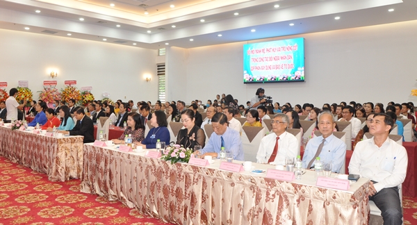 Các đại biểu tham dự lễ kỹ niệm 30 năm thành lập Liên hiệp các tổ chức hữu nghị tỉnh Bà Rịa Vũng Tàu.
