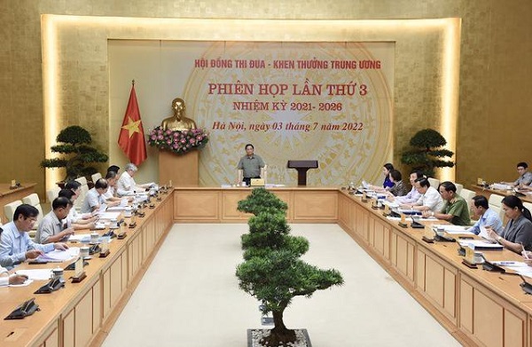 Thủ tướng chủ trì Phiên họp thứ 3 Hội đồng Thi đua- Khen thưởng Trung ương (Nguồn ảnh: VGP)