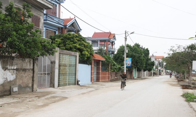 Con đường được bê tông hóa tại xã Hiên Vân, huyện Tiên Du (Ảnh: bacninh.gov.vn)