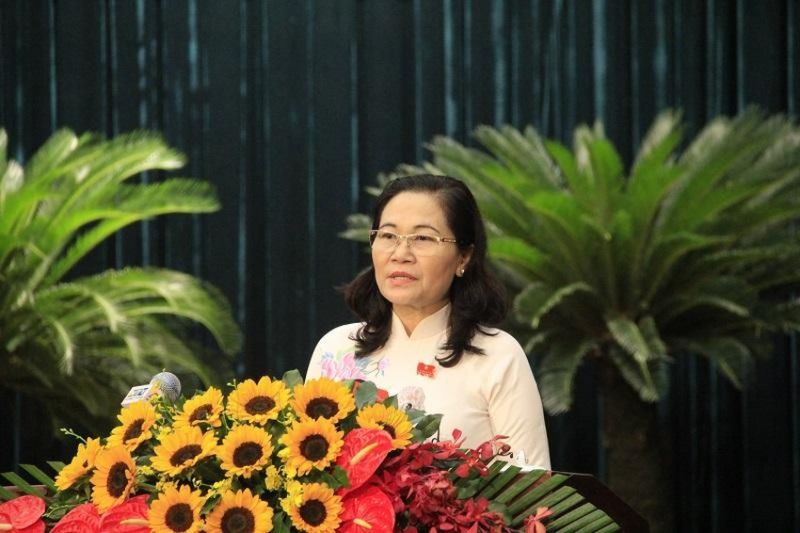 Chủ tịch HĐND TP. Hồ Chí Minh Nguyễn Thị Lệ phát biểu bế mạc kỳ họp