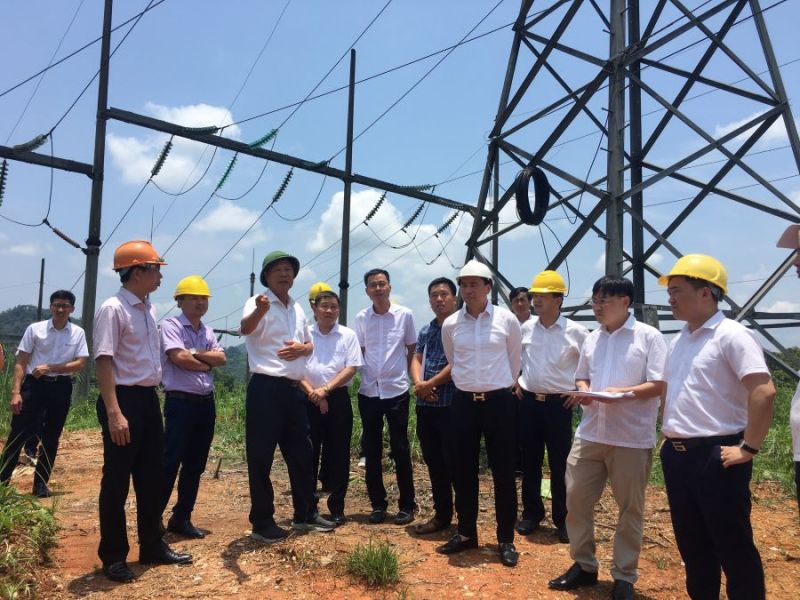 đoàn công tác Tổng công ty Điện lực miền Bắc do Phó Tổng Giám đốc Lê Minh Tuấn dẫn đầu cùng đại diện các Ban chuyên môn, Ban Quản lý dự án Lưới điện, Công ty Điện lực Hà Giang