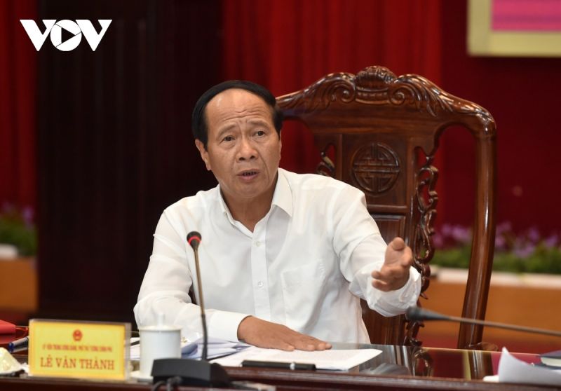 Phó Thủ tướng Lê Văn Thành phát biểu tại buổi làm việc