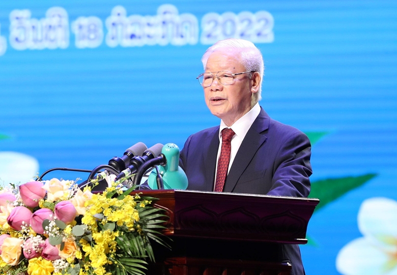 Tổng Bí thư Nguyễn Phú Trọng đọc diễn văn tại buổi lễ