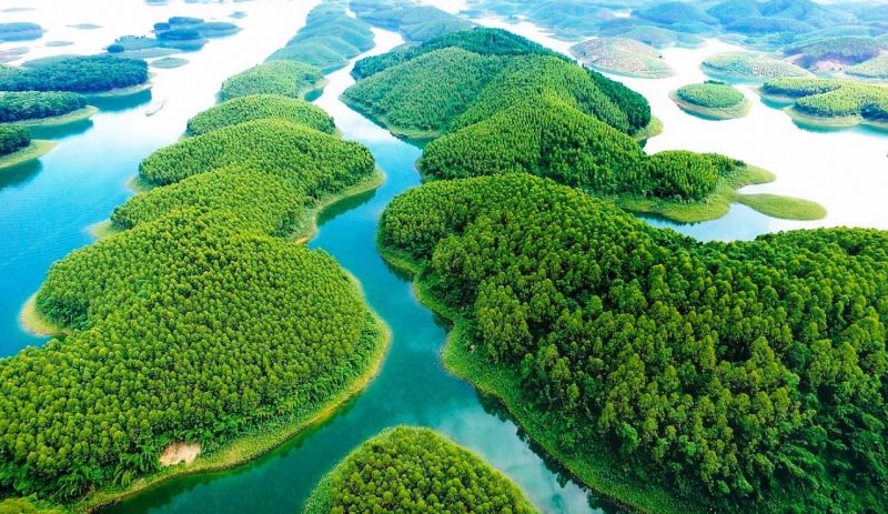 Khu du lịch hồ Thác Bà, Yên Bái có 4 phân khu với diện tích 53.300 ha. Ảnh minh họa, nguồn internet