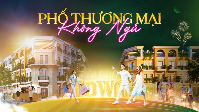 Dự án Sài Gòn Town – Phố thương mại không ngủ đầu tiên và sầm uất tại Tân Trụ, Long An.