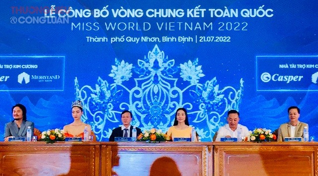 Ban tổ chức VCK Miss World Vietnam – 2022 tại buổi họp báo.