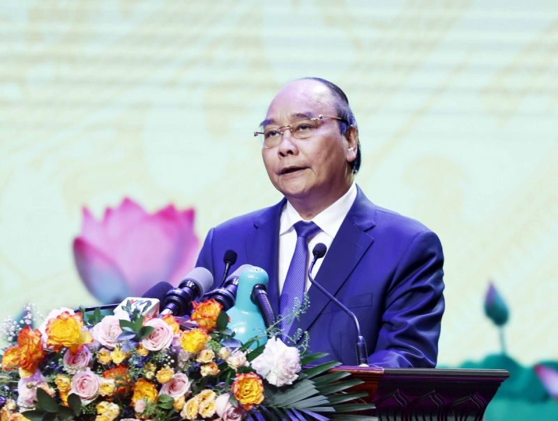 Chủ tịch nước Nguyễn Xuân Phúc phát biểu