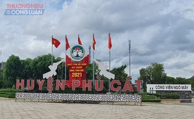 Huyện Phù Cát, tỉnh Bình Định đã trở thành “Huyện Chuẩn NTM”. Trong ảnh: Trung tâm huyện Phù Cát.