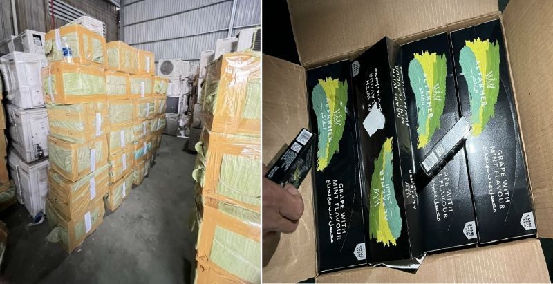 Lực lượng Quản lý thị trường tỉnh Bình Dương phát hiện và thu giữ 210.600 bao thuốc nghi vấn shisha nhãn hiệu ALFAKHER