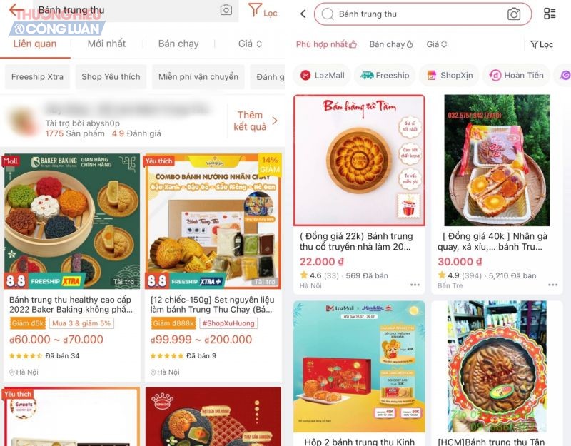 Trên các sàn giao dịch điện tử, người mua đã thấy lác đác vài chủ cửa hàng rao bán sản phẩm bánh này