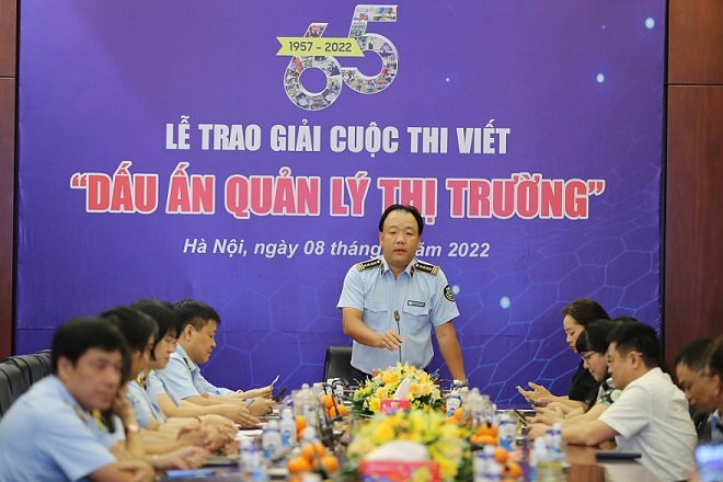 Ông Trần Hữu Linh, Tổng cục trưởng Tổng cục Quản lý thị trường phát biểu tại buổi lễ trao giải