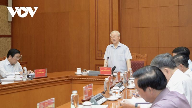 Tổng Bí thư Nguyễn Phú Trọng chủ trì phiên họp Thường trực Ban Chỉ đạo trung ương về phòng, chống tham nhũng, tiêu cực vào ngày 27/04