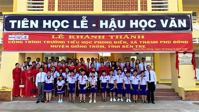Nutifood mang niềm vui đến với tập thể thầy trò trường Phong Điền bằng ngôi trường khang trang ngay trước thềm năm học mới 2022-2023
