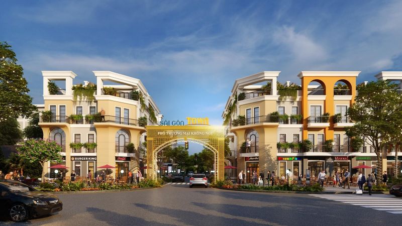 Sài Gòn Town có vị trí 3 mặt tiền, trong đó mặt tiền chính Nguyễn Trung Trực có lộ giới rộng đến 36m. Ảnh 3D dự án. Thắng Lợi Land