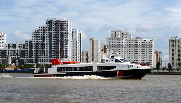Dự kiến quý III/2022 tuyến tàu cao tốc đường thủy TP Hồ Chí Minh đi Tiền Giang và Bến Tre sẽ đi vào hoạt động. Ảnh: greenlinesDP