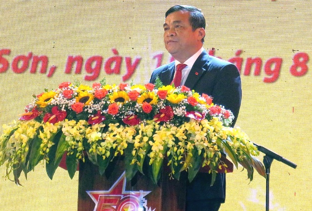 Bí thư Tỉnh ủy Phan Việt Cường phát biểu tại lễ kỷ niệm.
