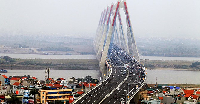 Cầu Nhật Tân, Hà Nội được xây dựng với vốn ODA của Nhật Bản. Ảnh ktxd.vn